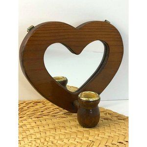 Vintage Heart Mirror Candle Holder Boho Decor